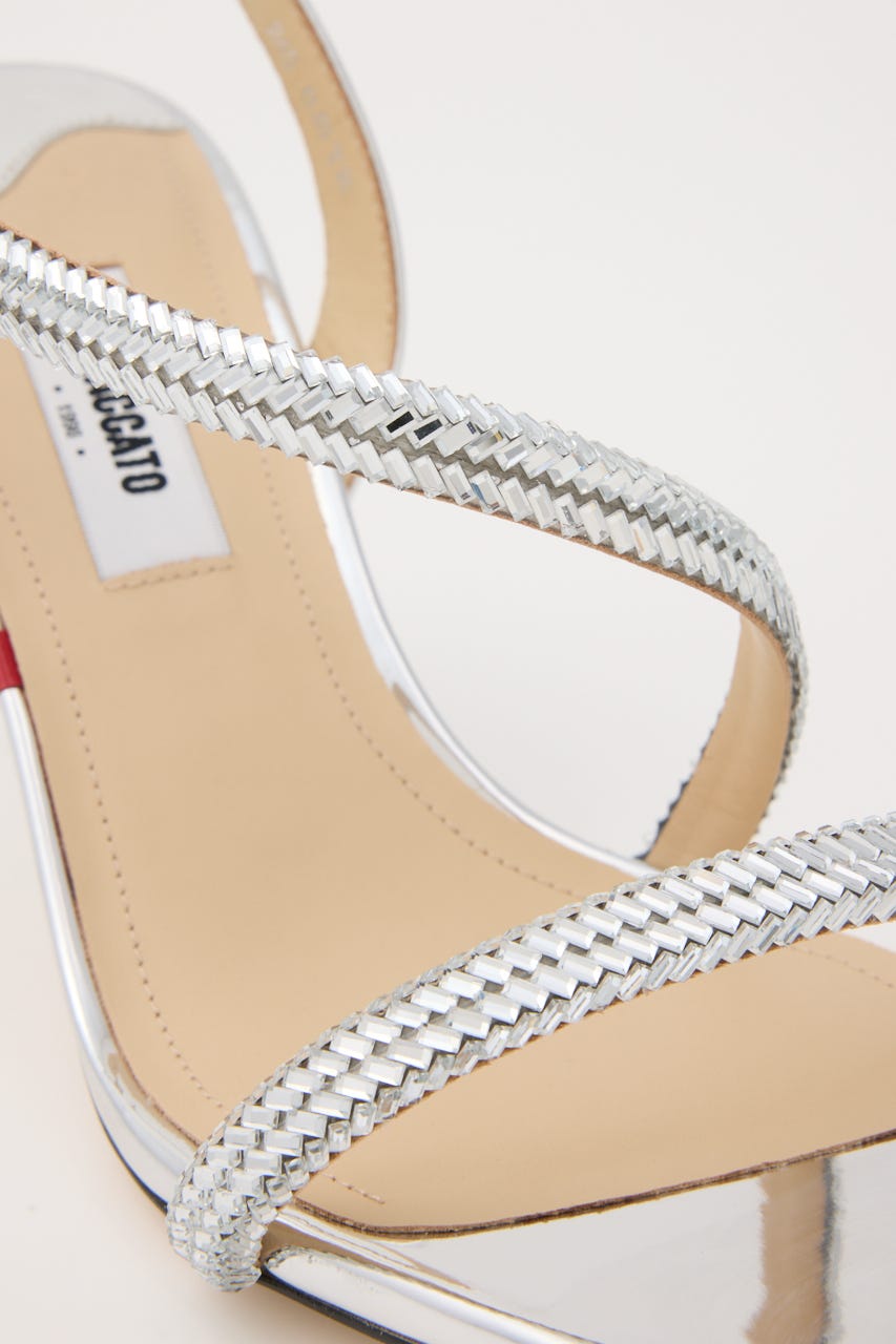 ジャスミングリタリングヒールサンダル SLV 24.0cm