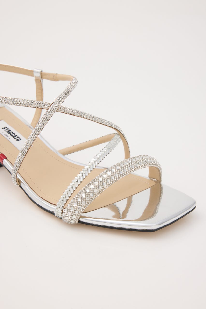 ジャスミングリタリングサンダル SLV 24.0cm