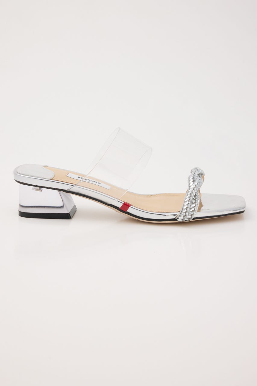 ジャスミンクリアヒールサンダル SLV 23.5cm