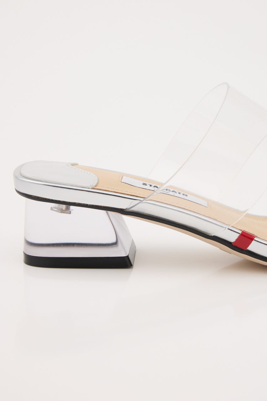 ジャスミンクリアヒールサンダル SLV 23.5cm