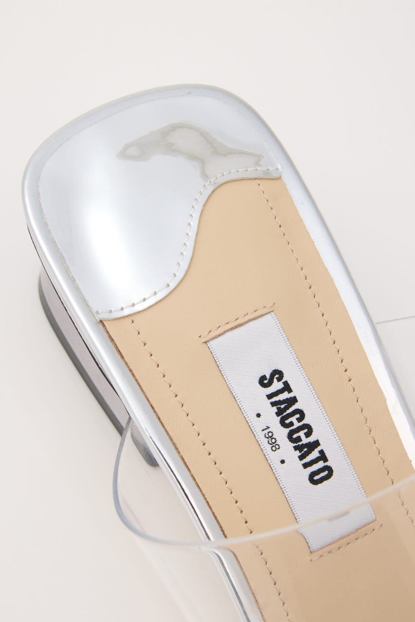 ジャスミンクリアヒールサンダル SLV 23.5cm