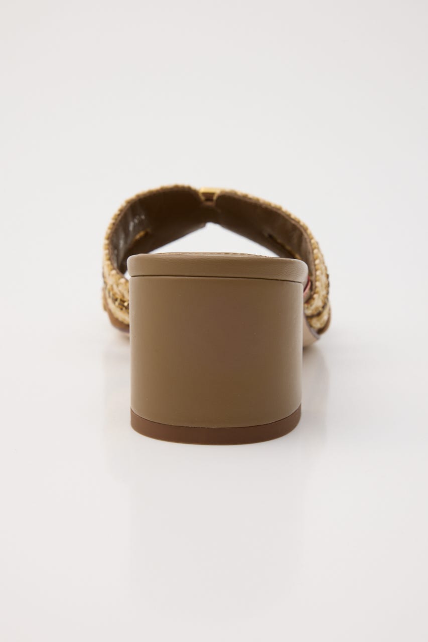 アーシャミュールサンダル 柄BEG 24.0cm