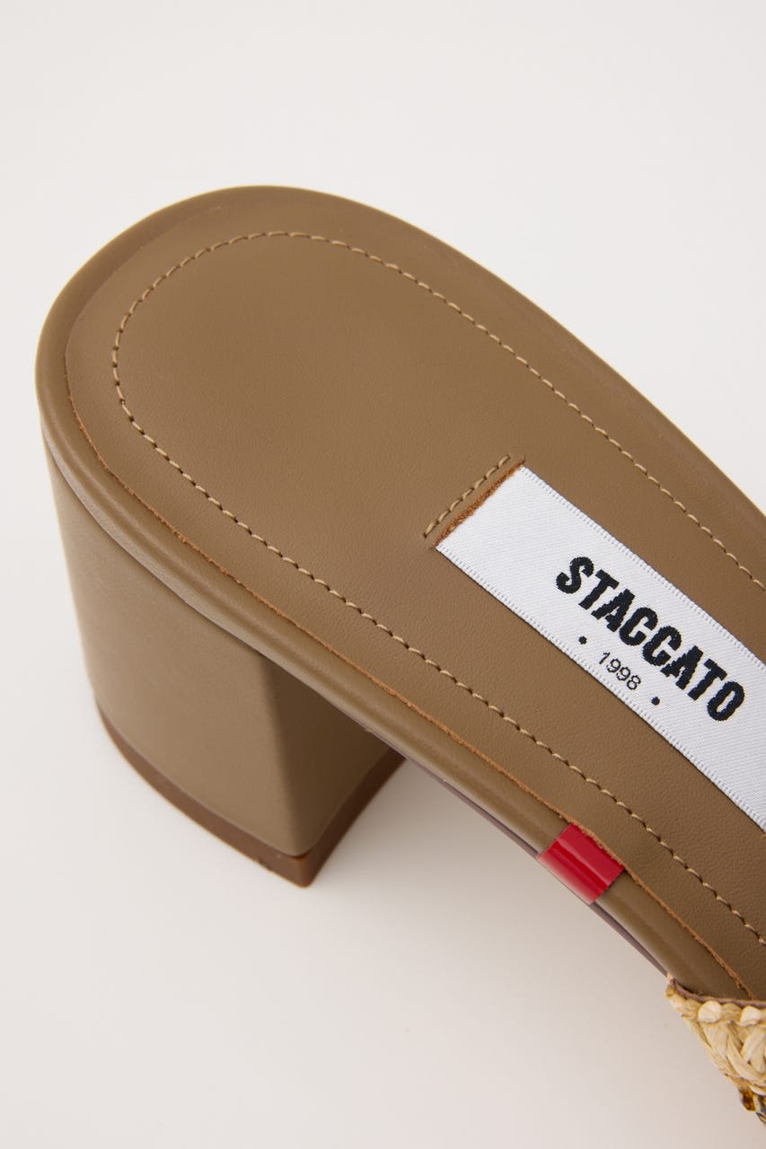 アーシャミュールサンダル 柄BEG 24.0cm