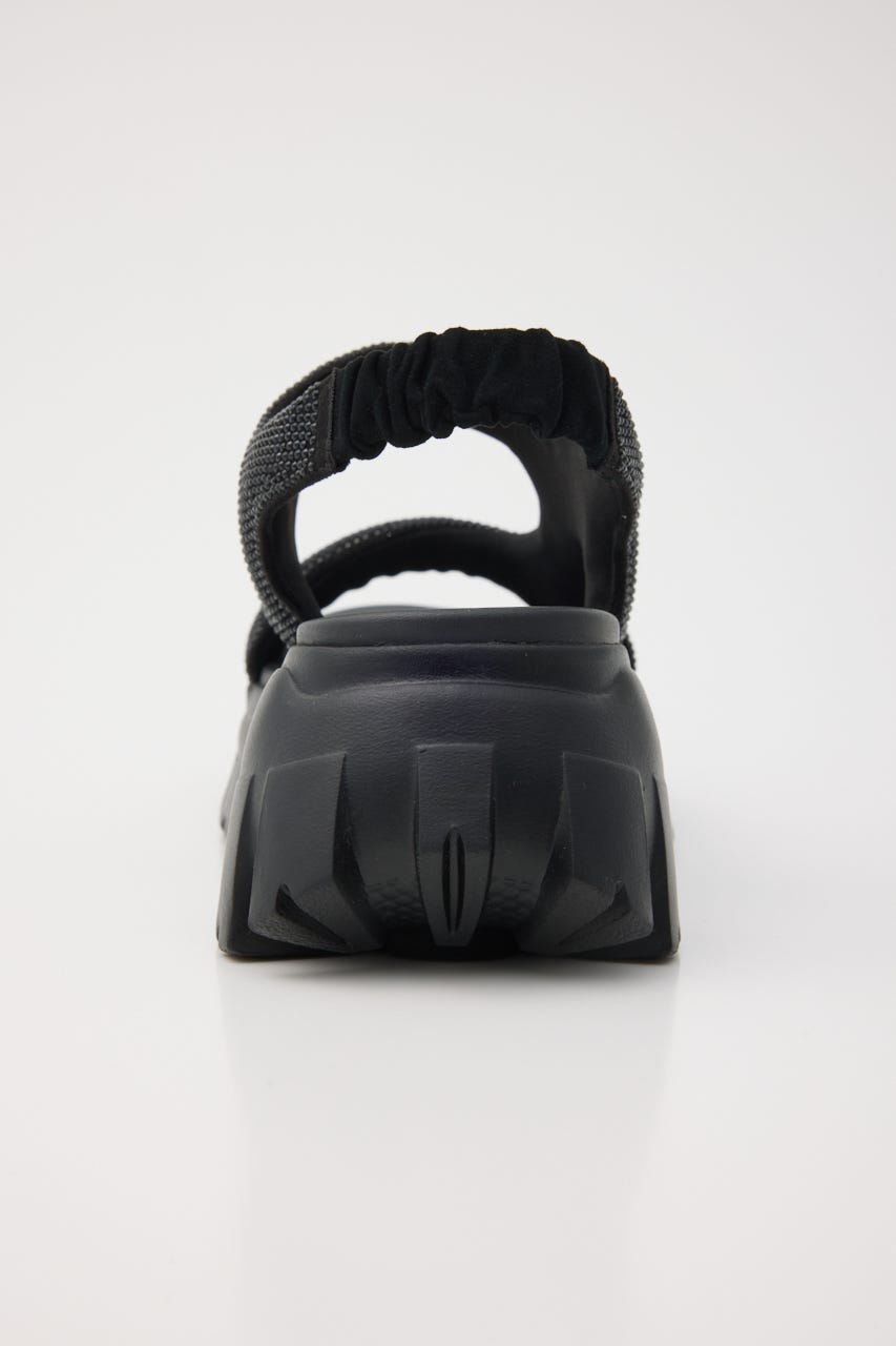 コスモスラギッドソールサンダル BLK 24.5cm