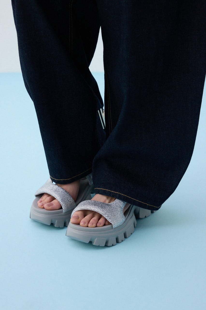 コスモスラギッドソールサンダル SLV 23.5cm