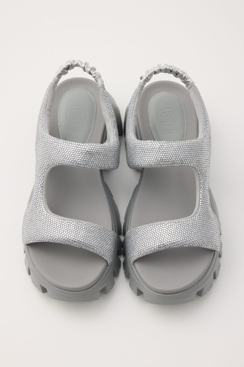 コスモスラギッドソールサンダル SLV 23.5cm