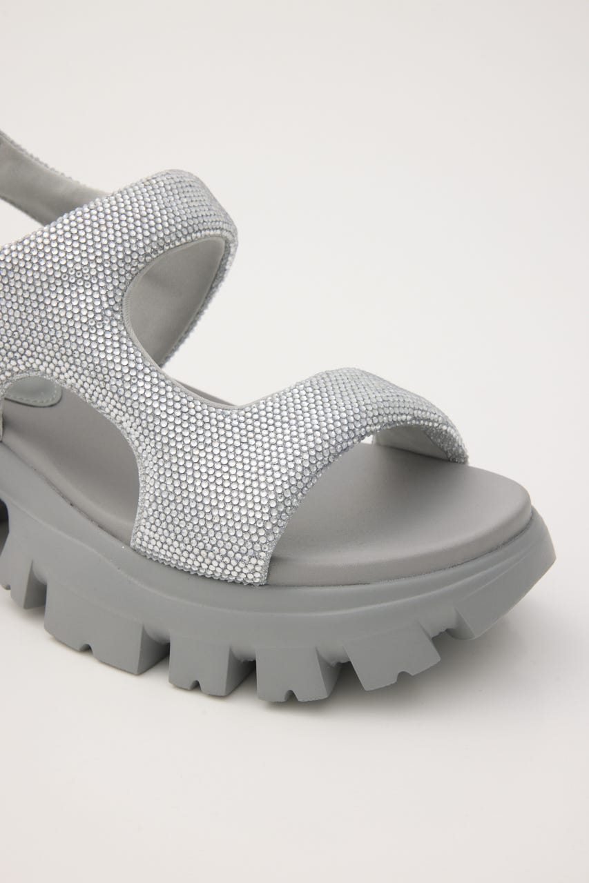 コスモスラギッドソールサンダル SLV 23.5cm