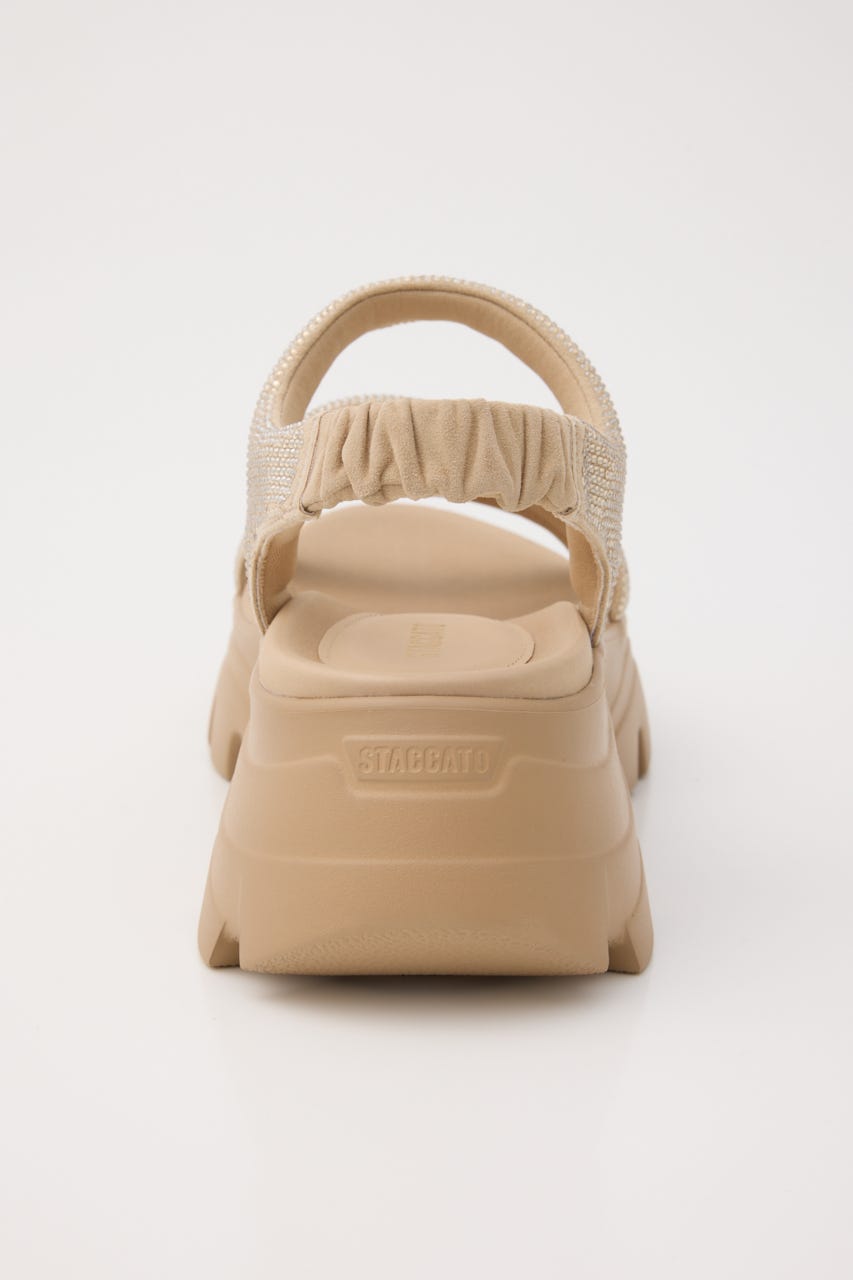 コスモスリングラギッドソールサンダル GLD 22.5cm