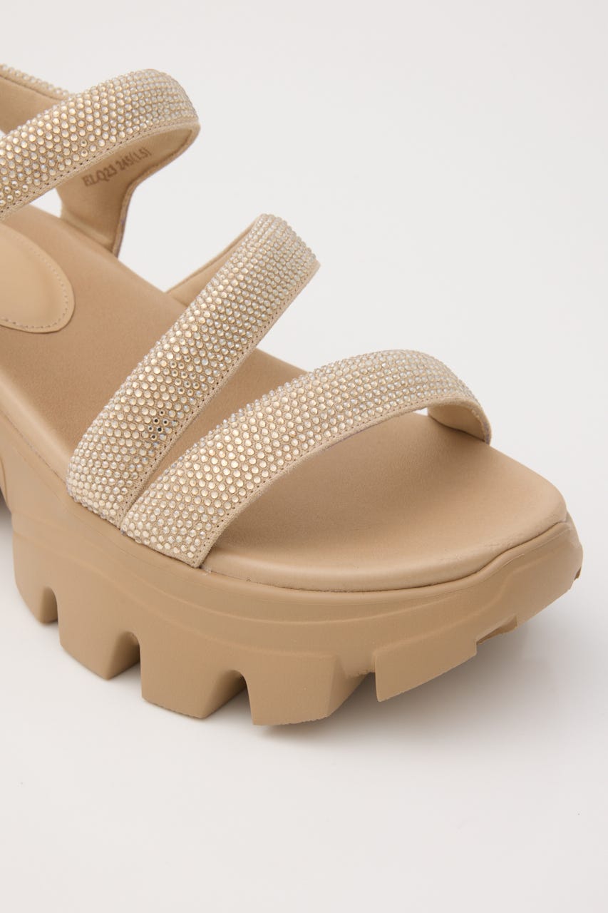 コスモスリングラギッドソールサンダル GLD 22.5cm