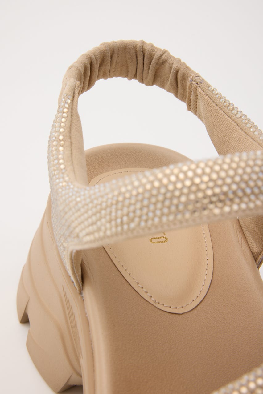 コスモスリングラギッドソールサンダル GLD 22.5cm