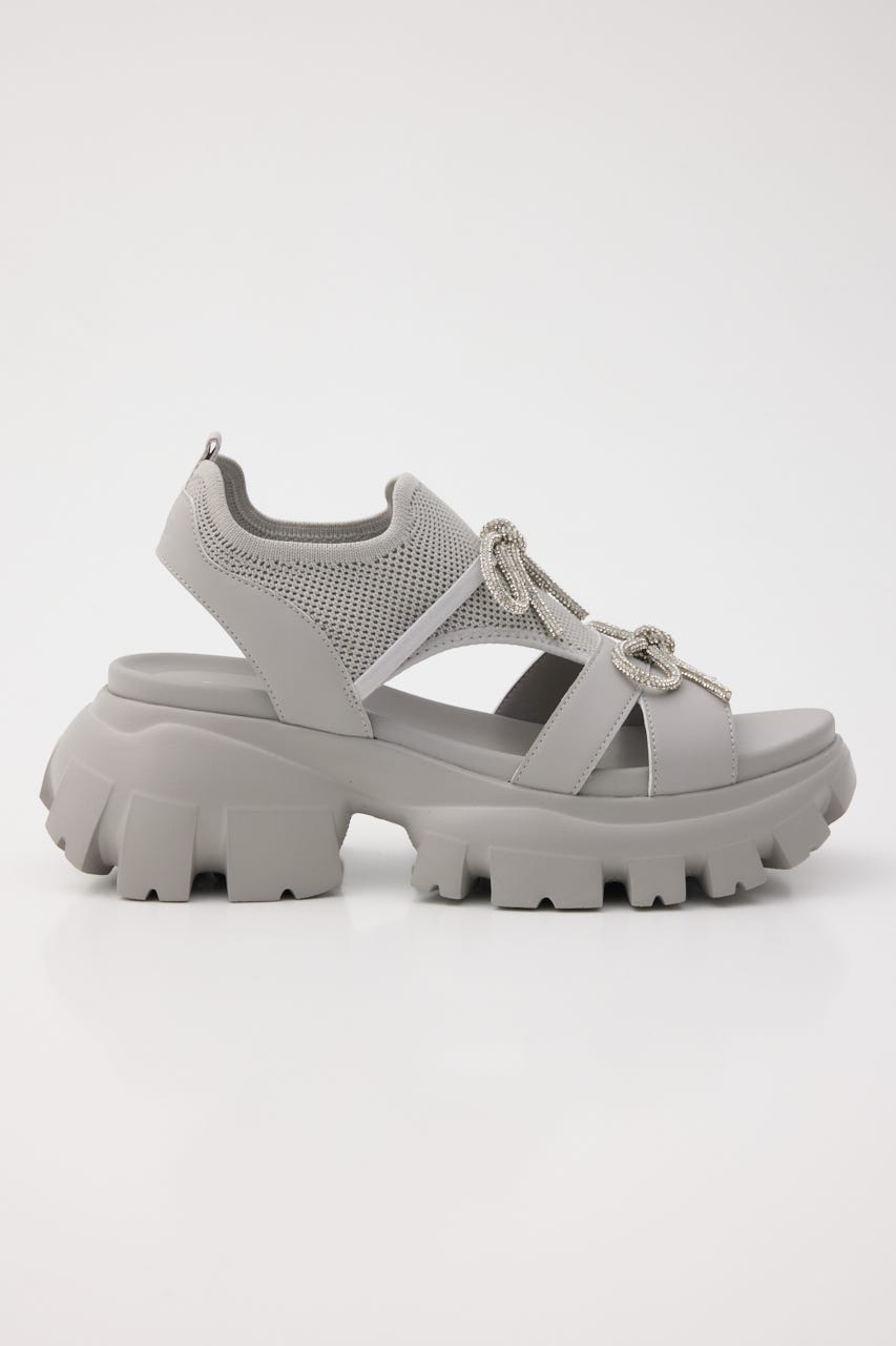 ホーミードルチェリボンサンダル GRY 24.0cm