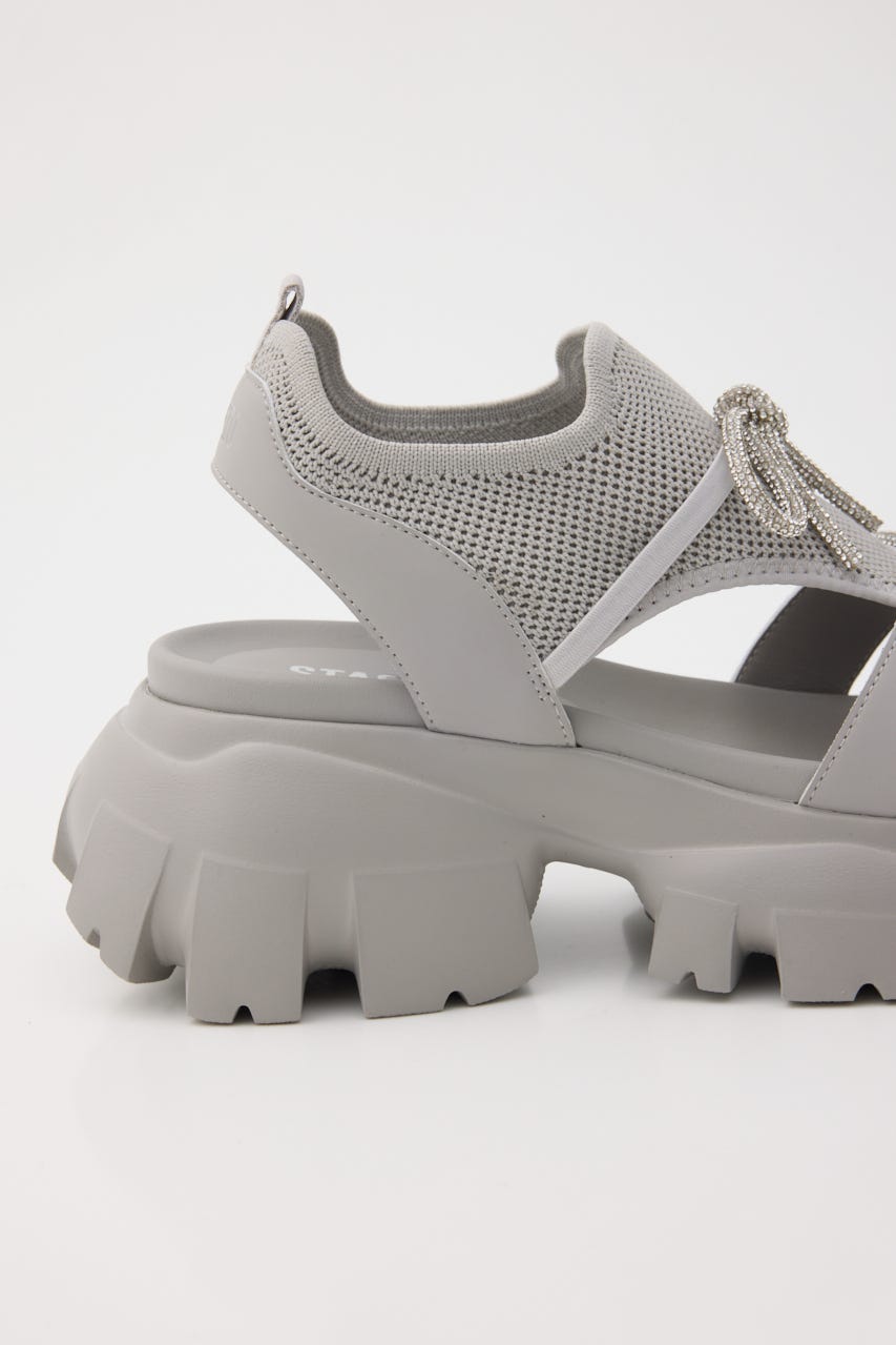 ホーミードルチェリボンサンダル GRY 24.0cm