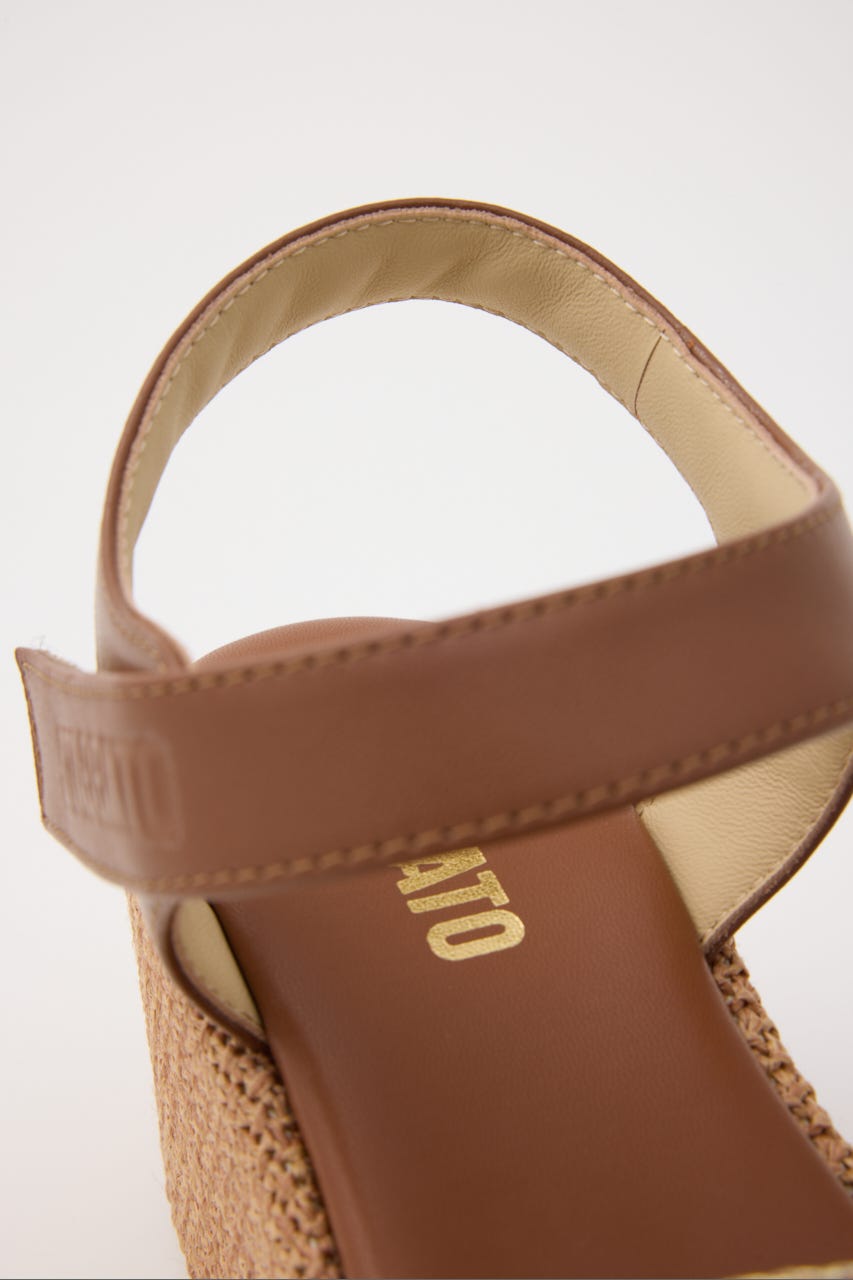 ナトゥーウェッジソールライトサンダル 柄BRN 23.0cm