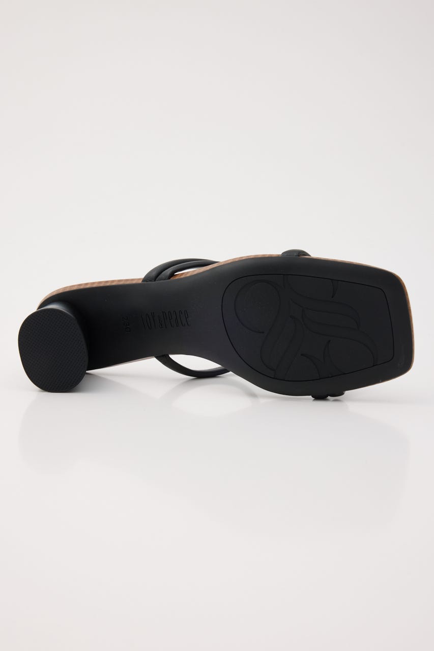 ナハラスクエアミュールサンダル BLK 23.0cm