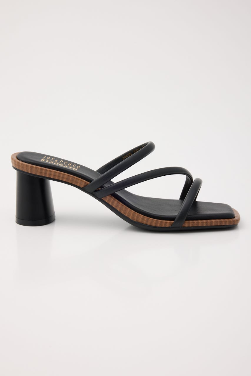 ナハラスクエアミュールサンダル BLK 23.0cm