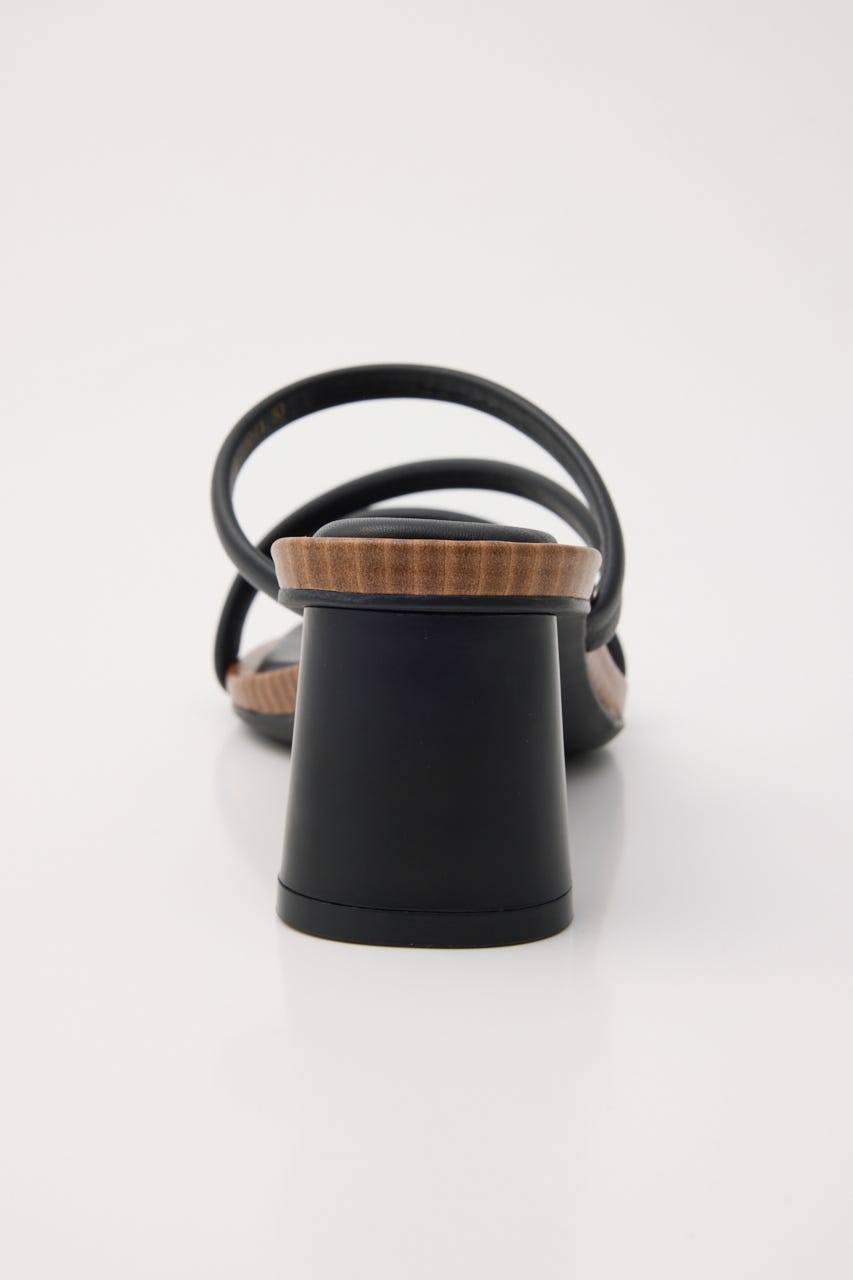 ナハラスクエアミュールサンダル BLK 23.0cm
