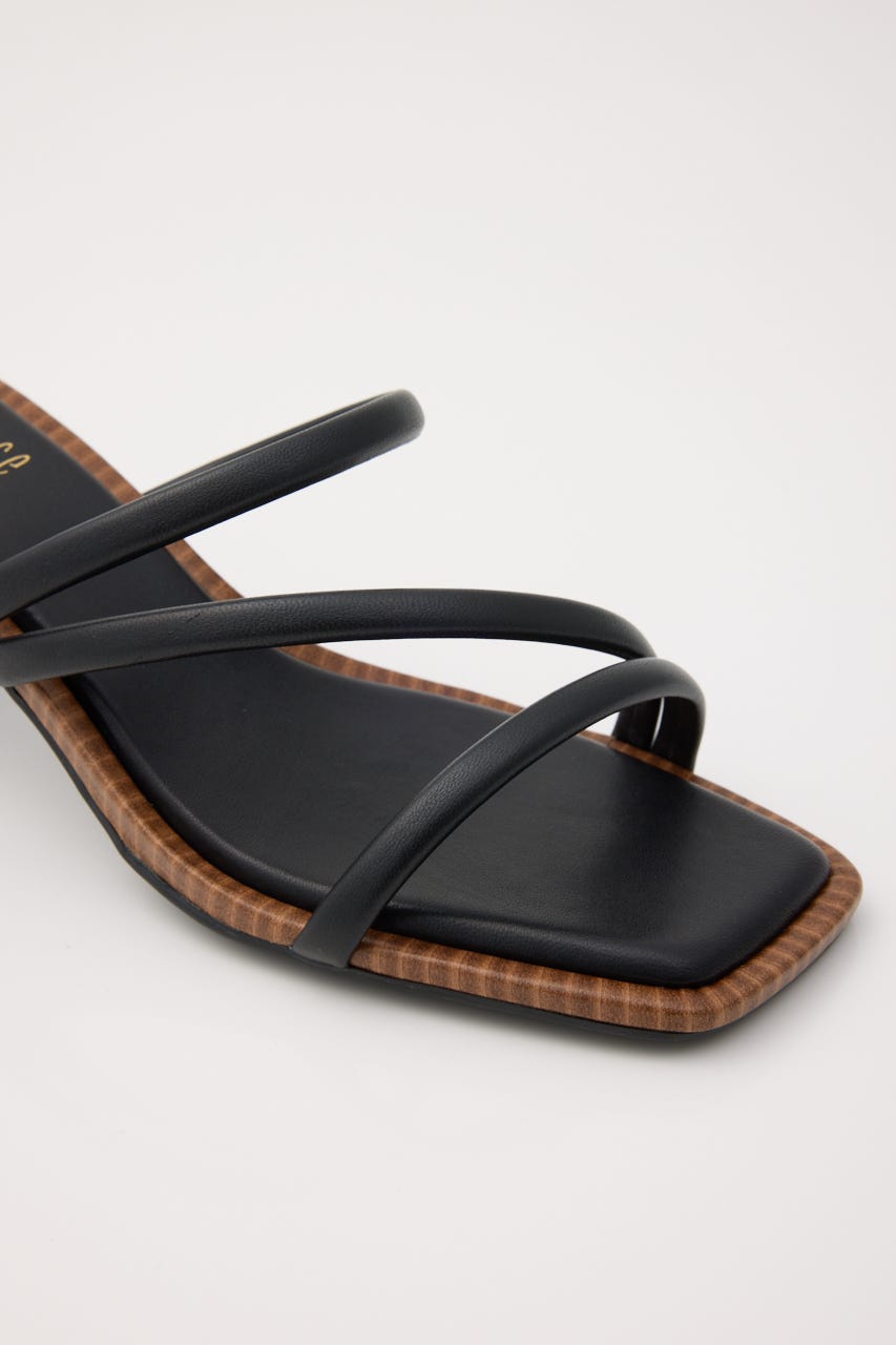 ナハラスクエアミュールサンダル BLK 23.0cm