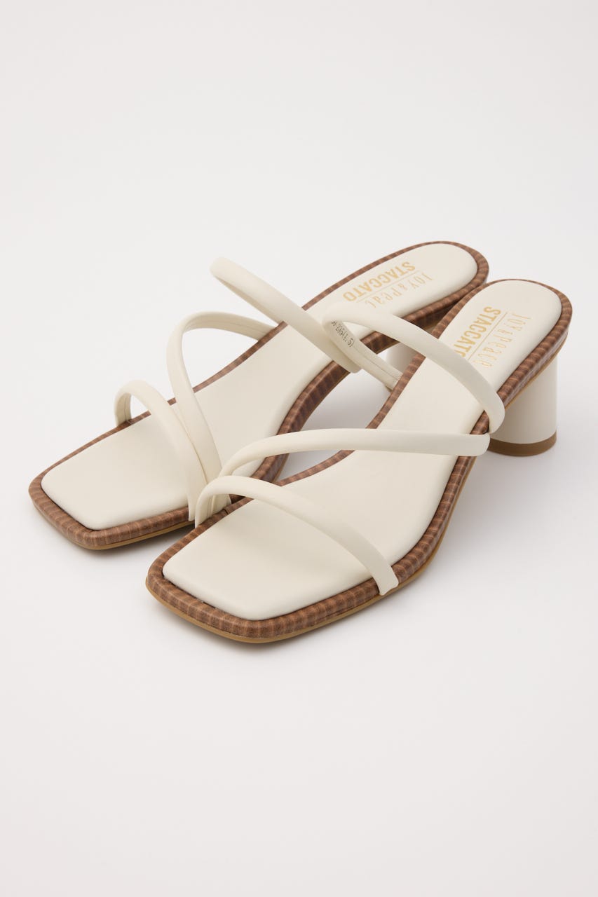 ナハラスクエアミュールサンダル WHT 23.5cm