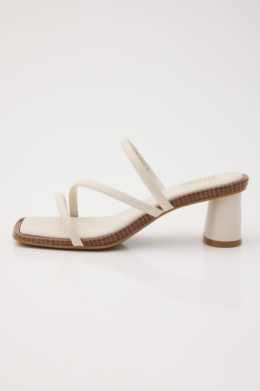 ナハラスクエアミュールサンダル WHT 23.5cm