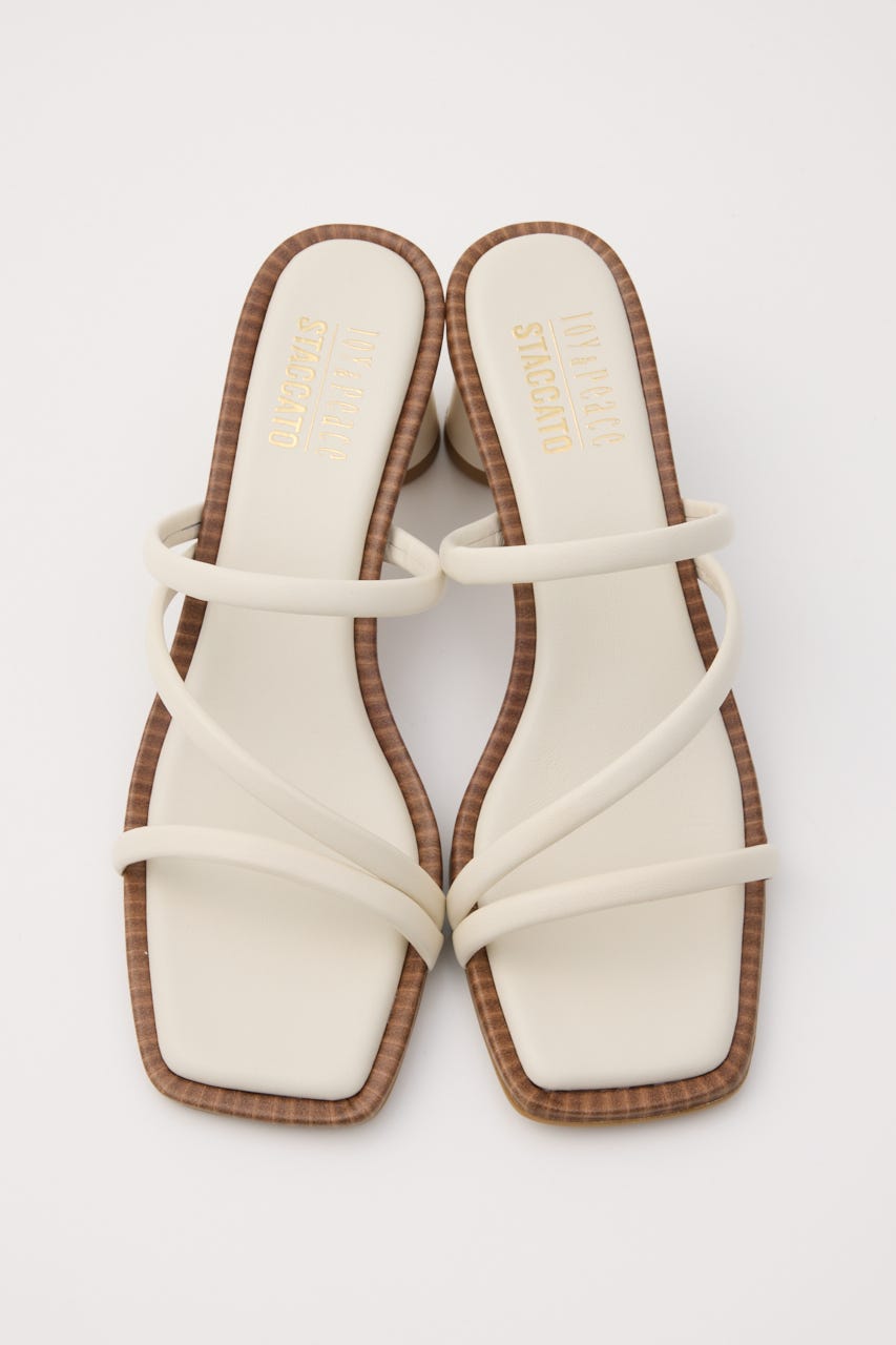 ナハラスクエアミュールサンダル WHT 23.5cm