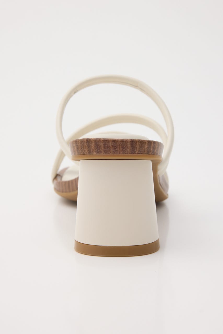 ナハラスクエアミュールサンダル WHT 23.5cm