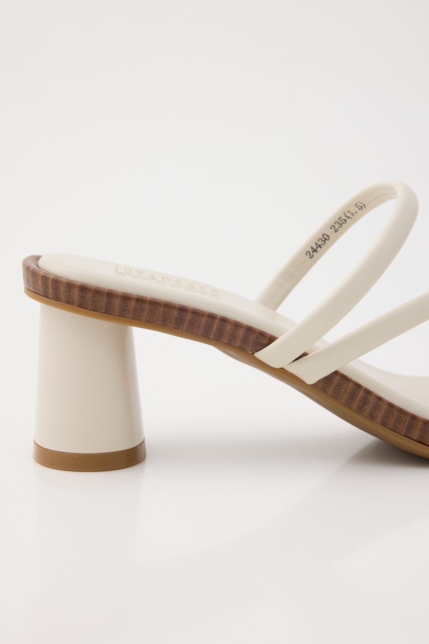 ナハラスクエアミュールサンダル WHT 23.5cm