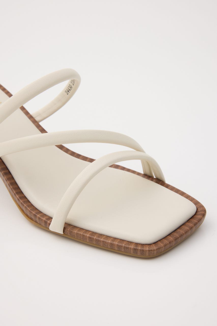 ナハラスクエアミュールサンダル WHT 23.5cm