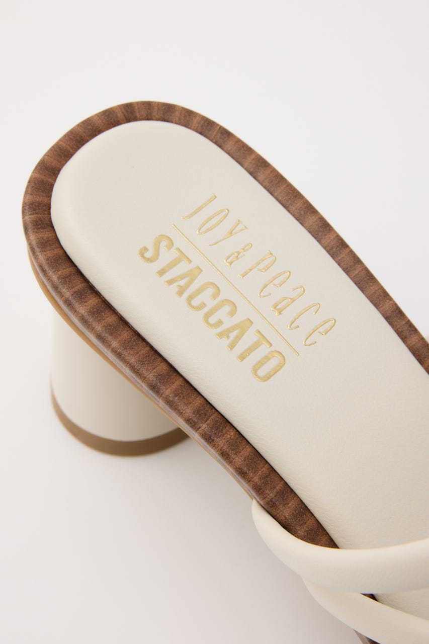 ナハラスクエアミュールサンダル WHT 23.5cm