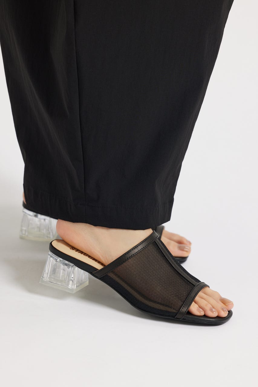 カバーアップシースルーサンダル BLK 23.5cm