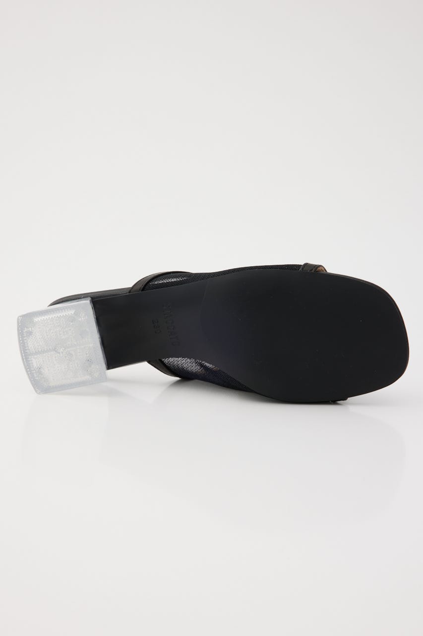 カバーアップシースルーサンダル BLK 23.5cm