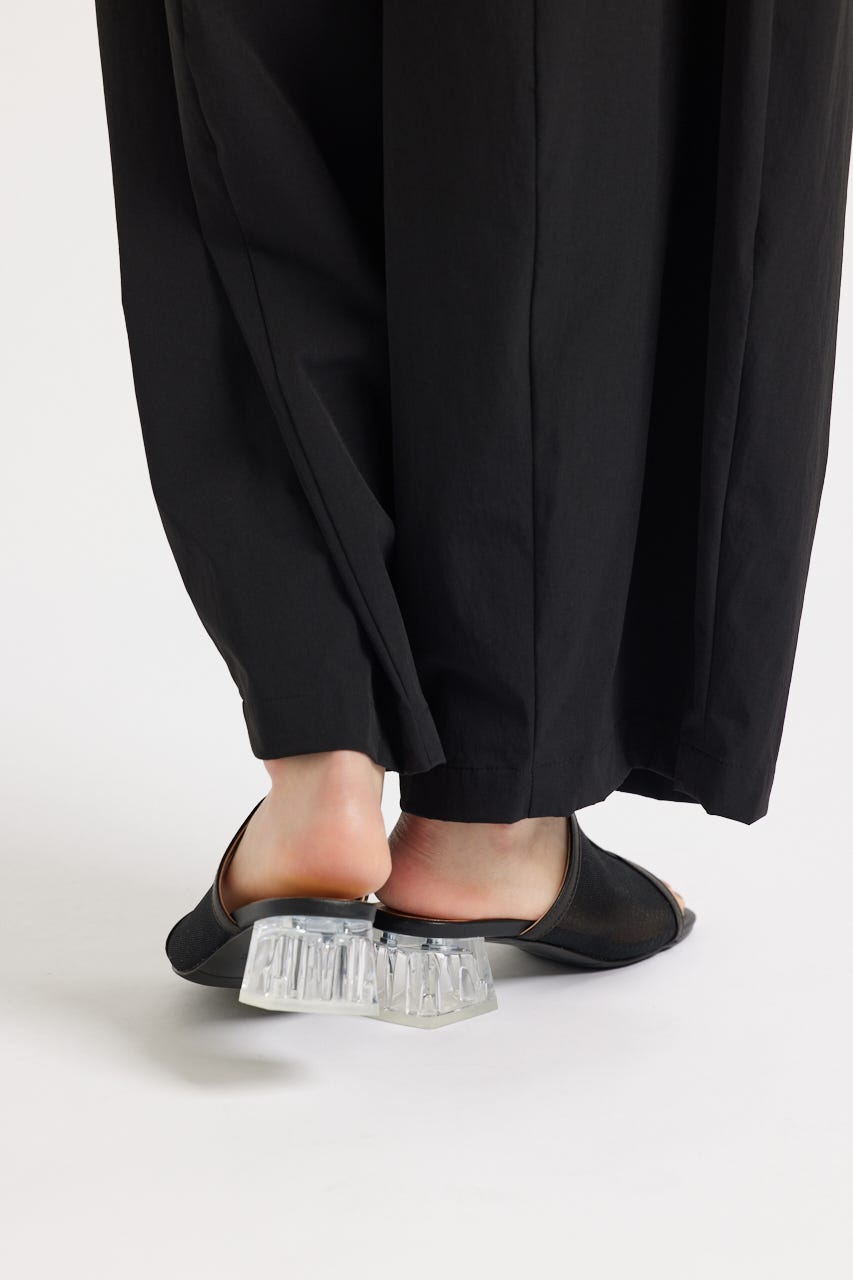 カバーアップシースルーサンダル BLK 23.5cm