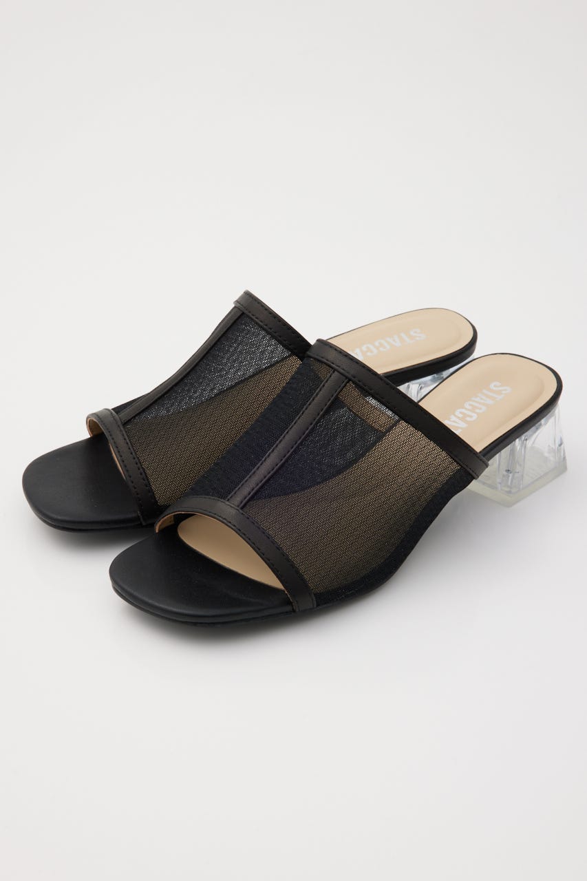 カバーアップシースルーサンダル BLK 23.5cm
