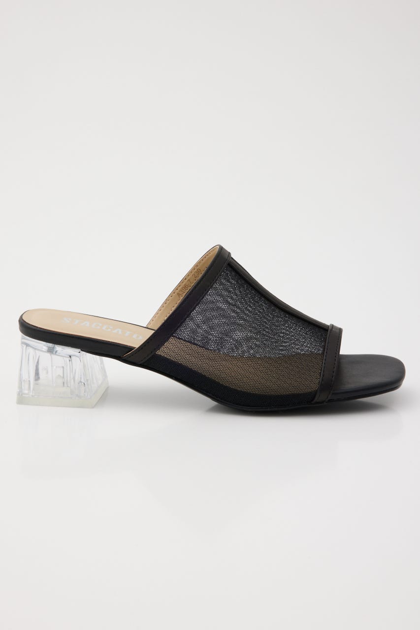 カバーアップシースルーサンダル BLK 23.5cm
