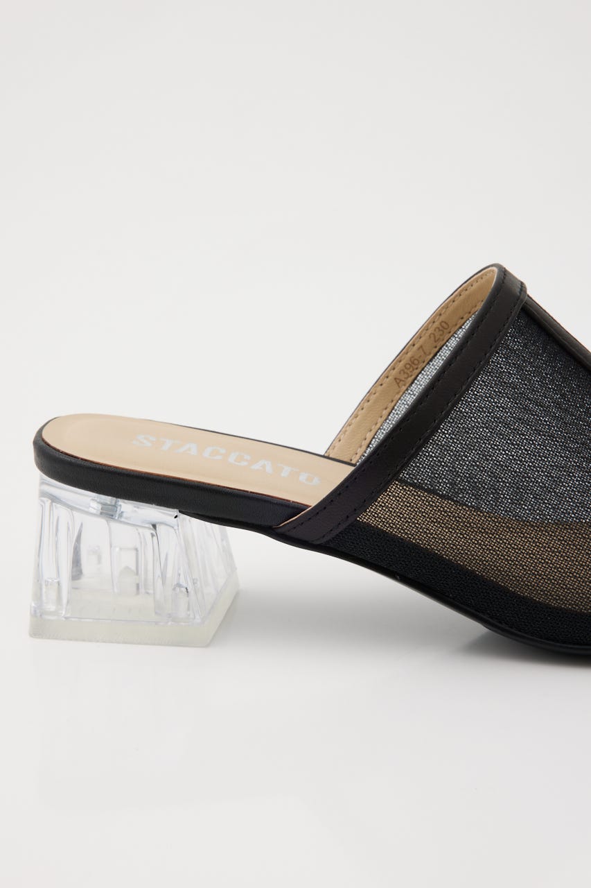 カバーアップシースルーサンダル BLK 23.5cm