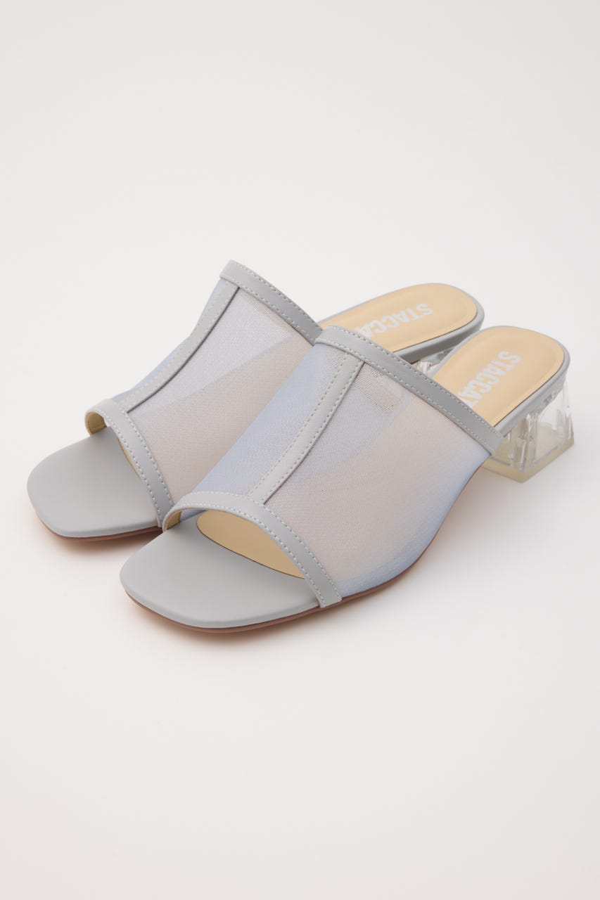 カバーアップシースルーサンダル SAX 24.0cm