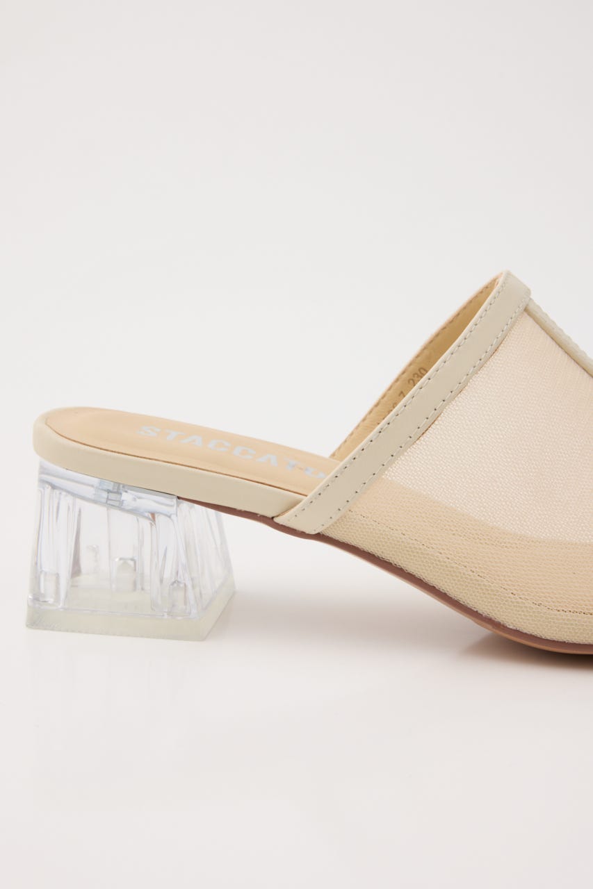 カバーアップシースルーサンダル WHT 24.0cm