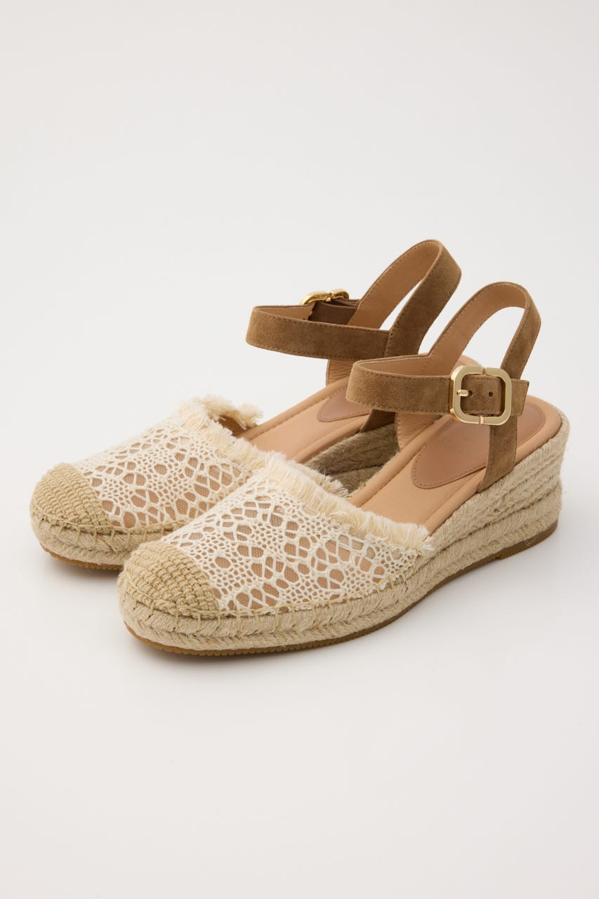 クロシェエスパドリーユサンダル ECRU 24.0cm