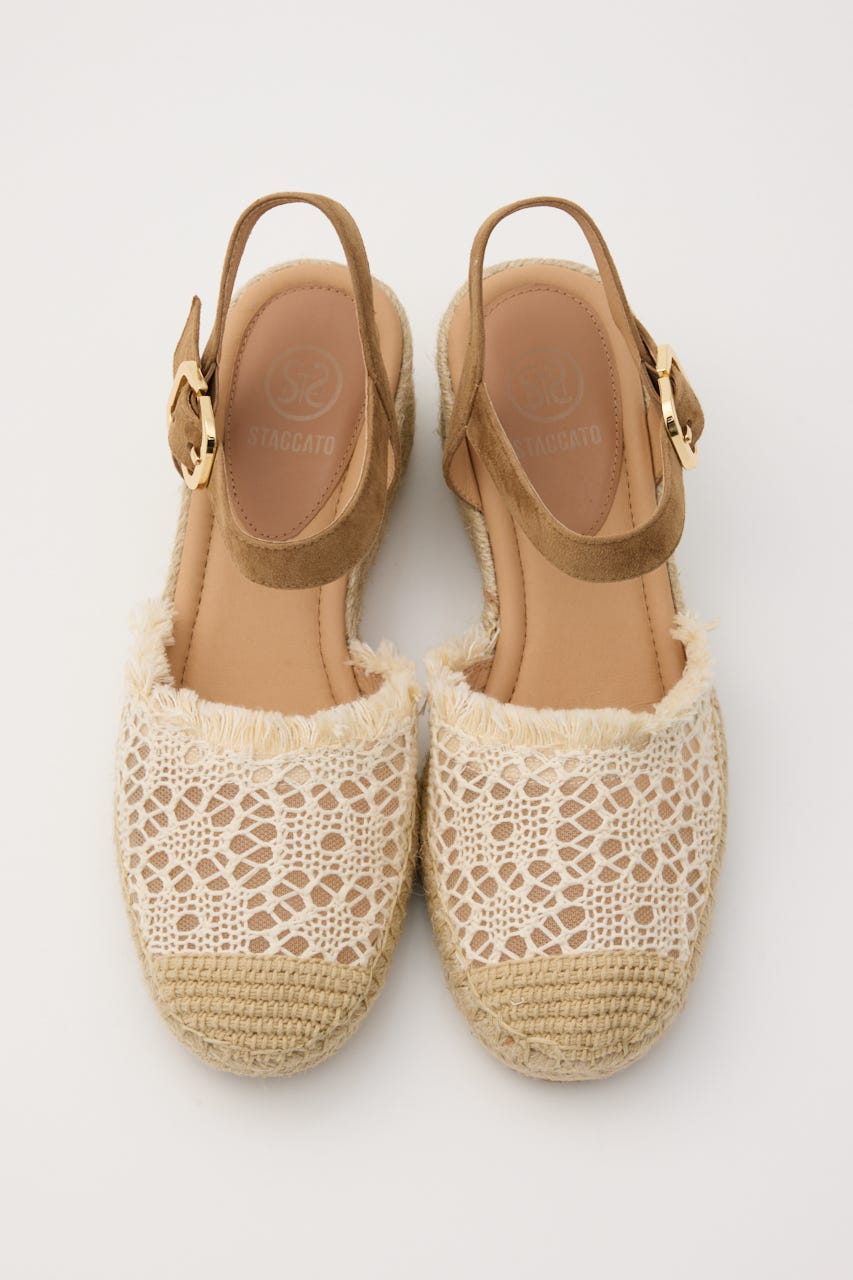 クロシェエスパドリーユサンダル ECRU 24.0cm