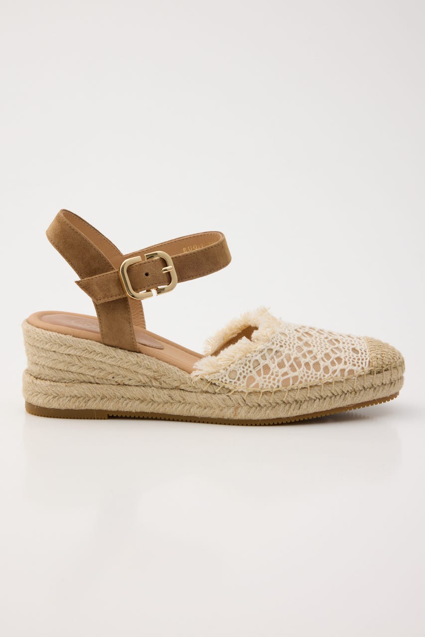 クロシェエスパドリーユサンダル ECRU 24.0cm