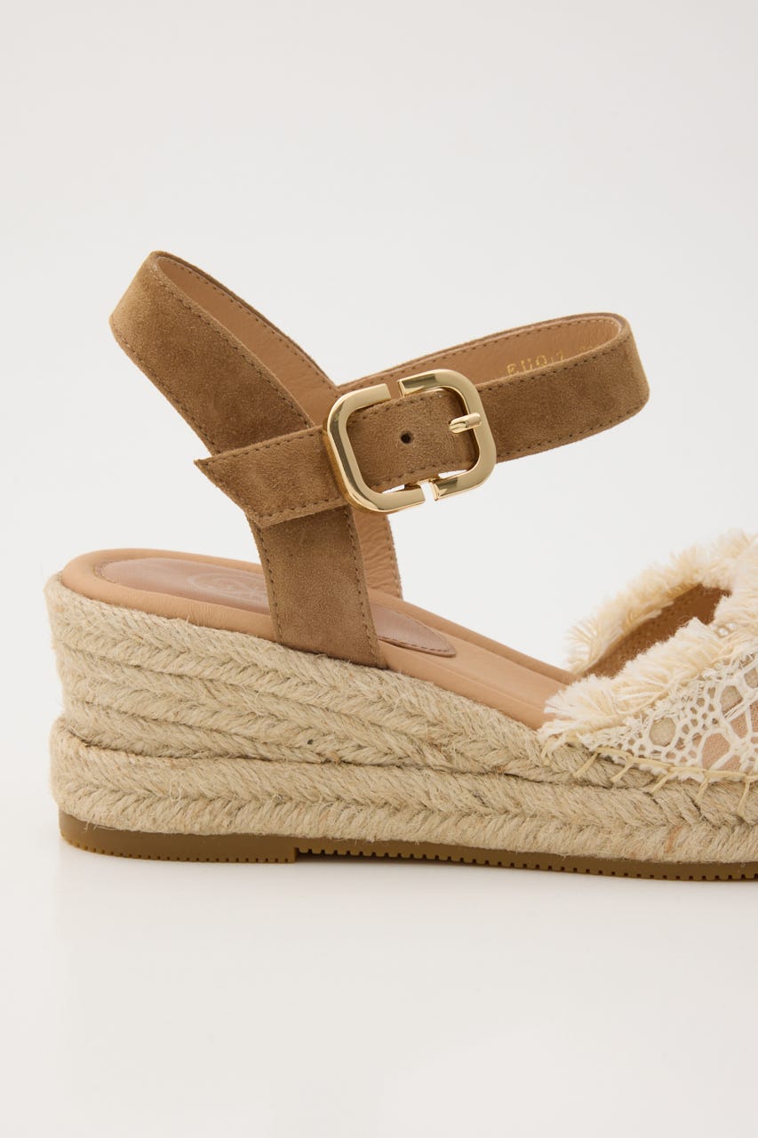 クロシェエスパドリーユサンダル ECRU 24.0cm