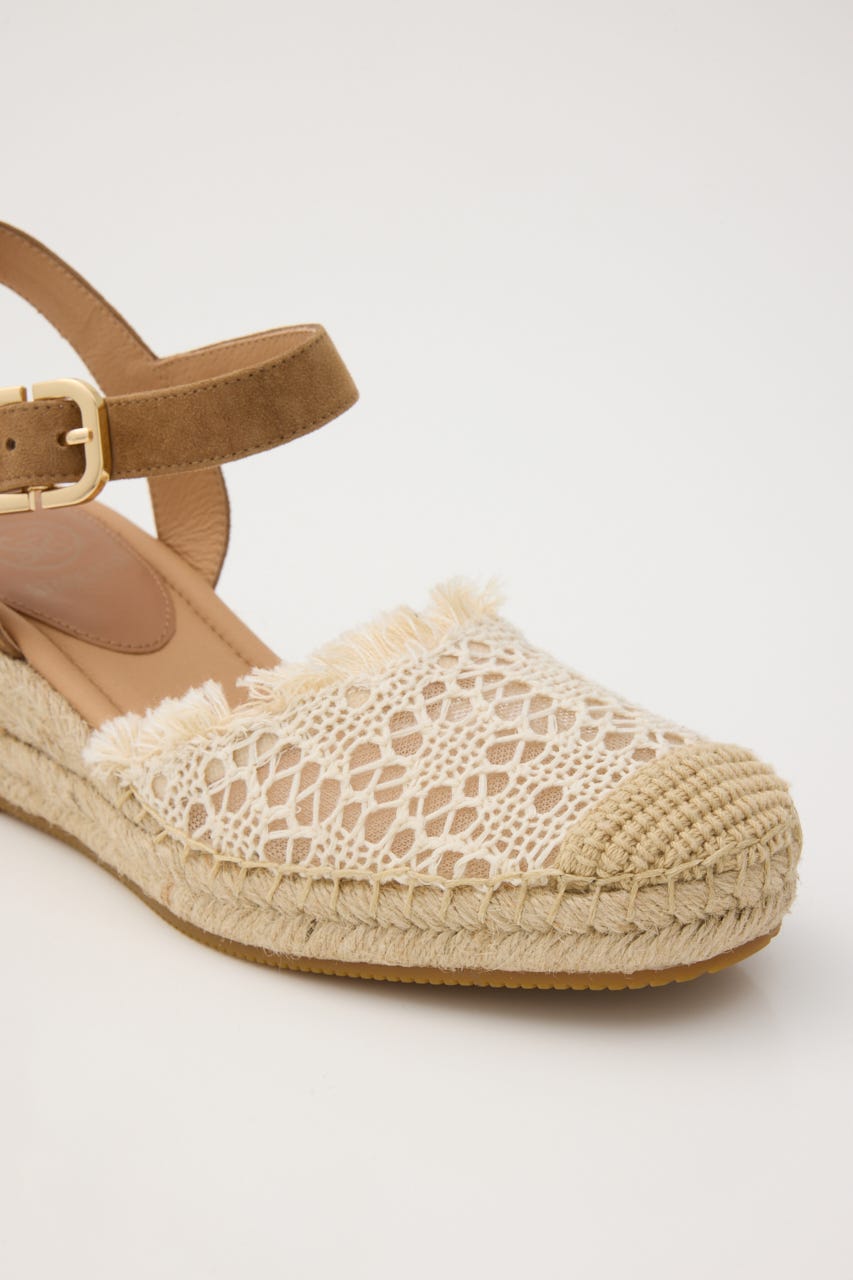 クロシェエスパドリーユサンダル ECRU 24.0cm