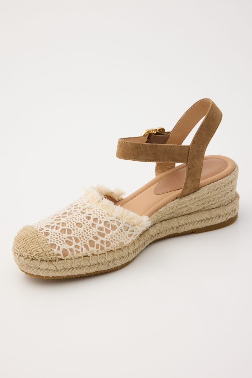 クロシェエスパドリーユサンダル ECRU 24.0cm