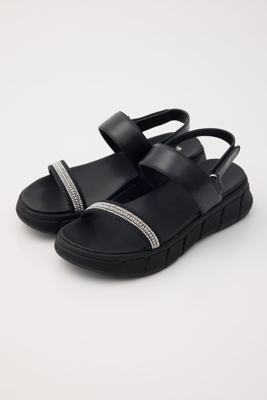 パーティクルズライトサンダル BLK 24.5cm