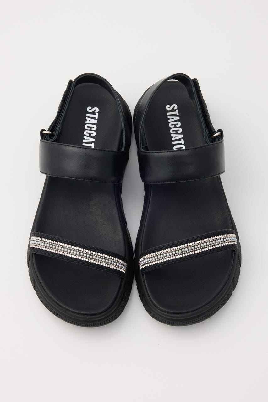 パーティクルズライトサンダル BLK 24.5cm