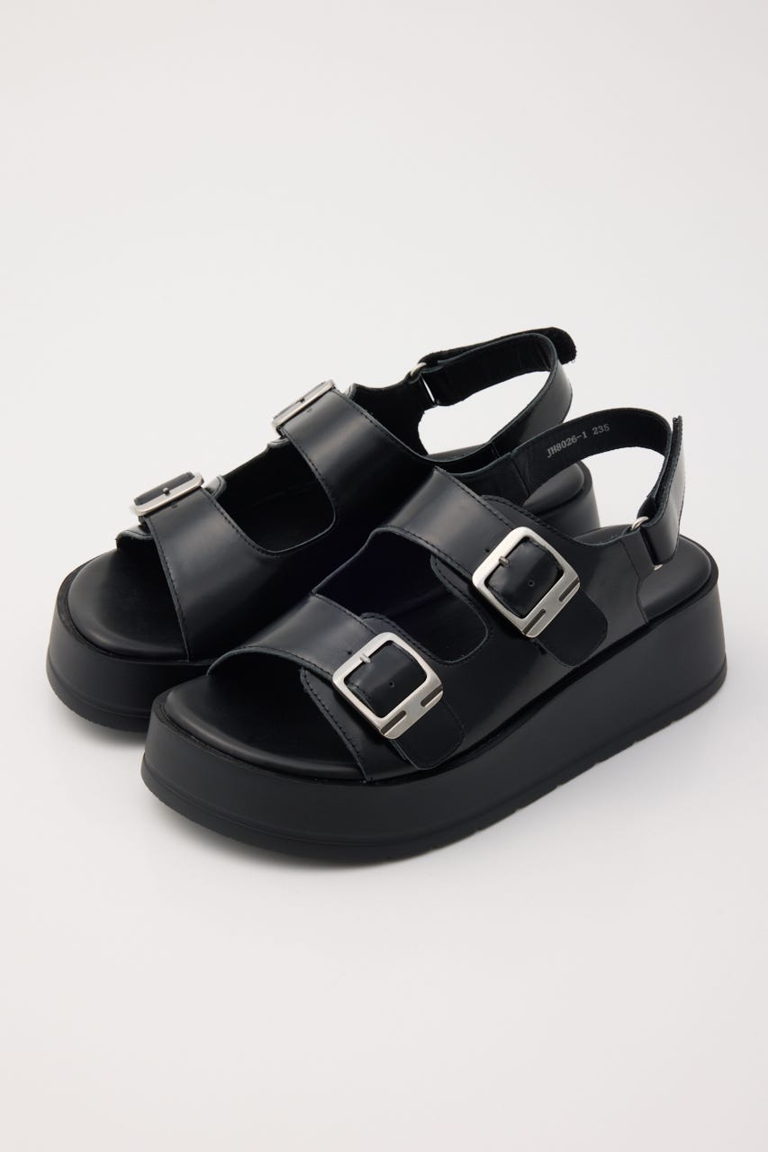 ロックライクプラットフォームサンダル BLK 23.0cm