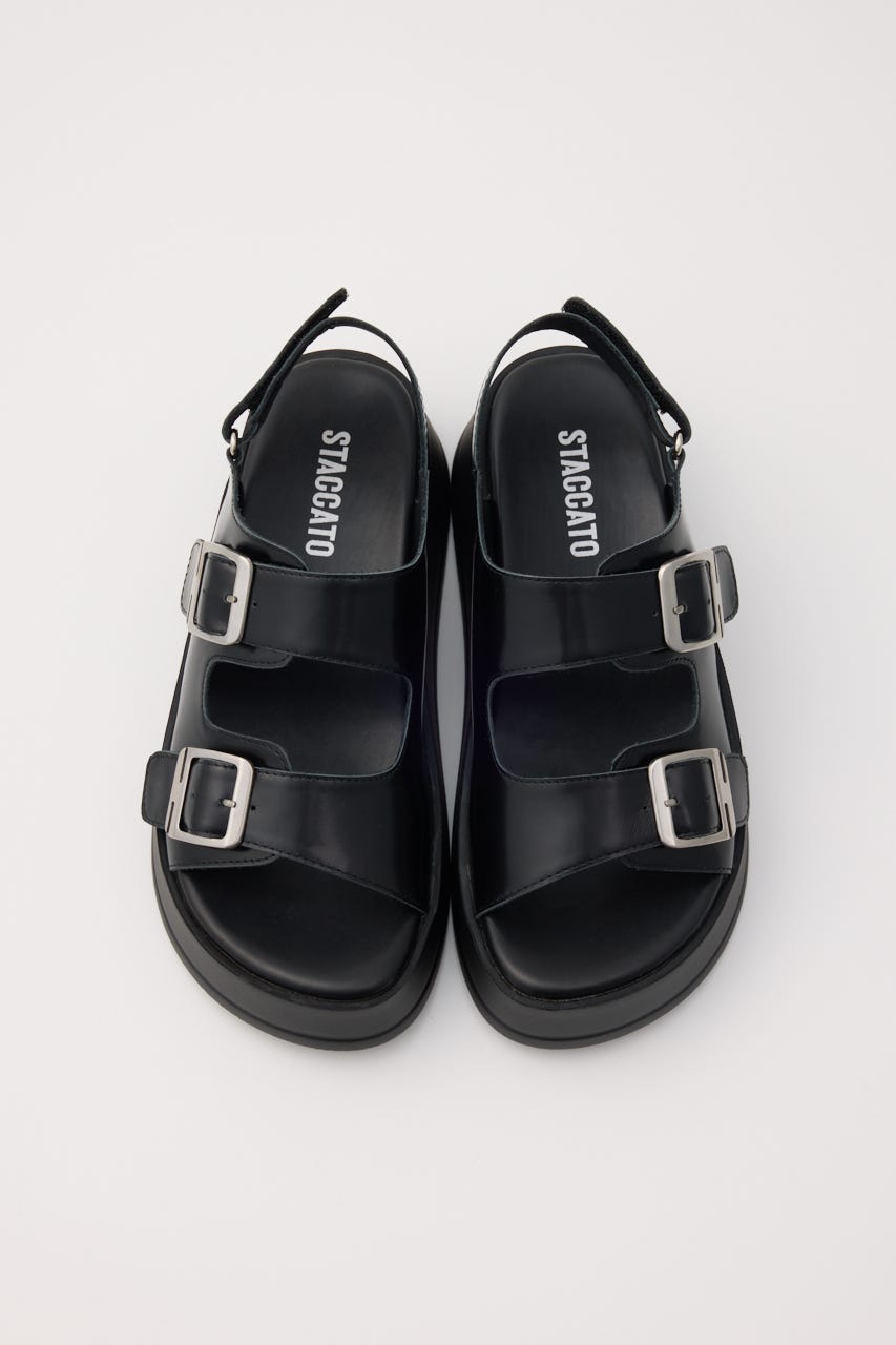 ロックライクプラットフォームサンダル BLK 23.0cm