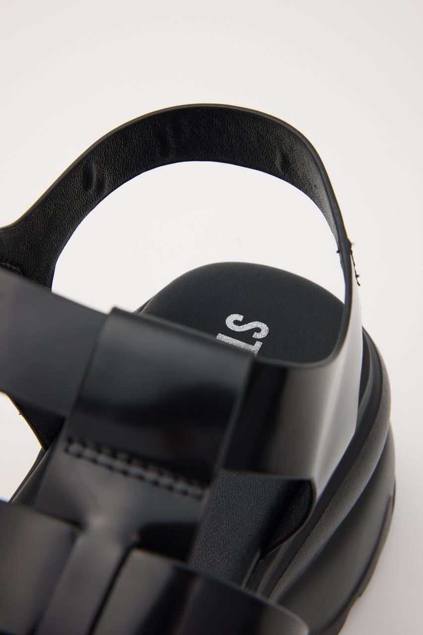 ムーングルカライトサンダル BLK 24.5cm