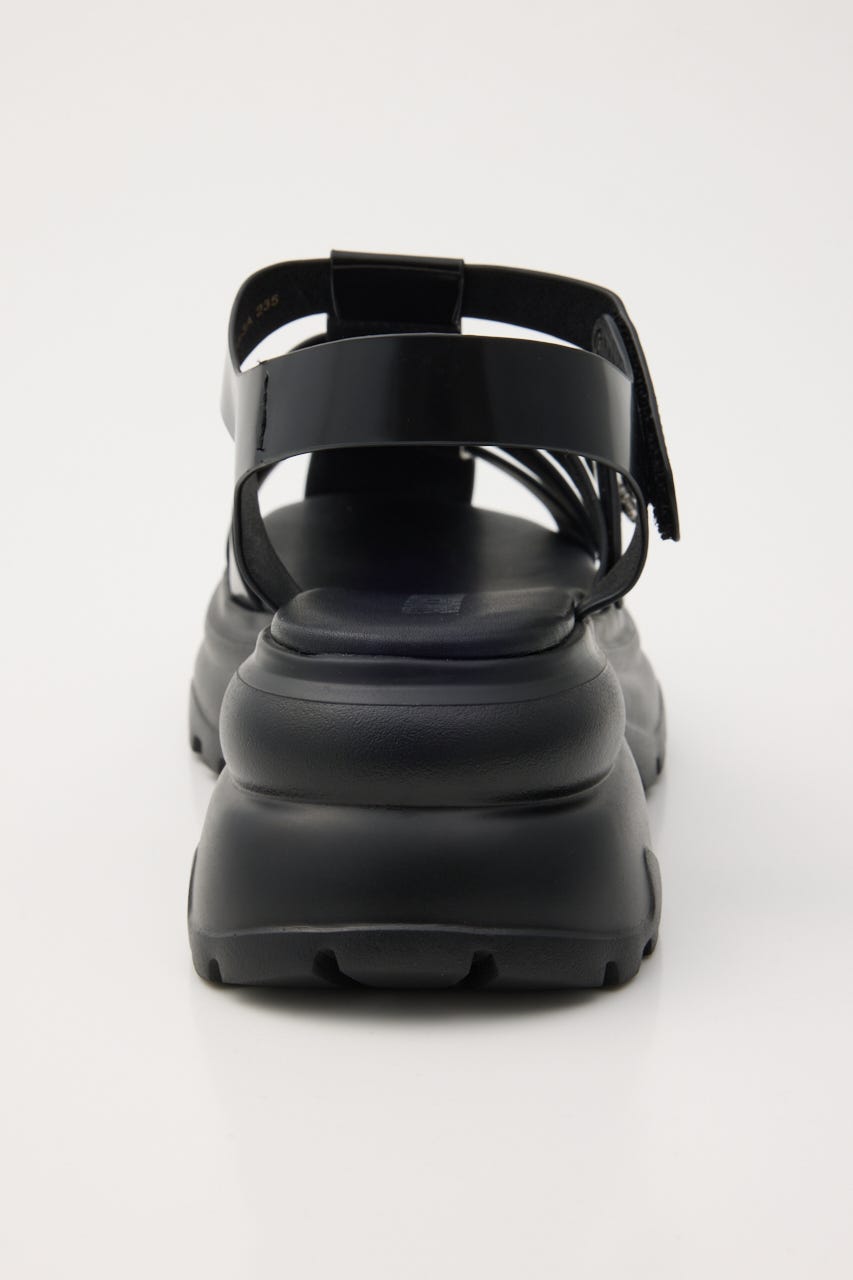 ムーングルカライトサンダル BLK 24.5cm