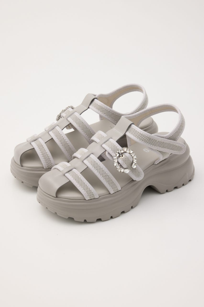 ムーングルカライトサンダル GRY 23.0cm