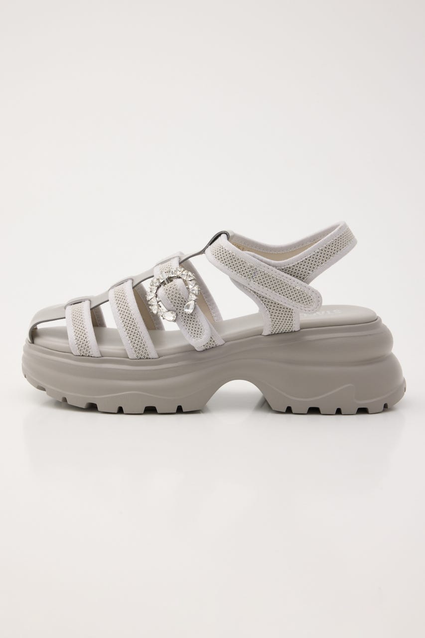 ムーングルカライトサンダル GRY 23.0cm